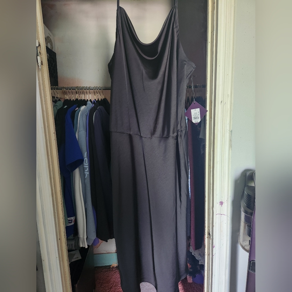 Black Satin Ava and Viv Dress